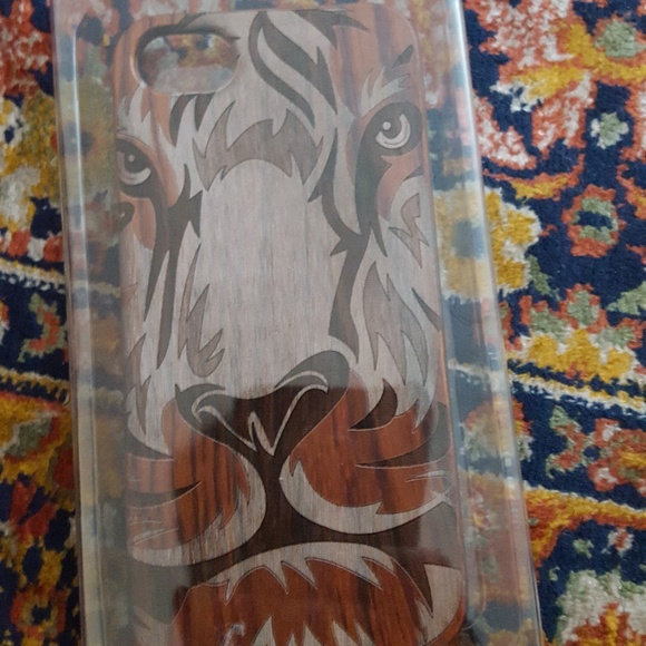 Iphone 7 & 7 Plus Wooden Bamboo Lion Case Cover - Picture 4 of 6